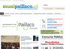Tablet Screenshot of munipaillaco.cl